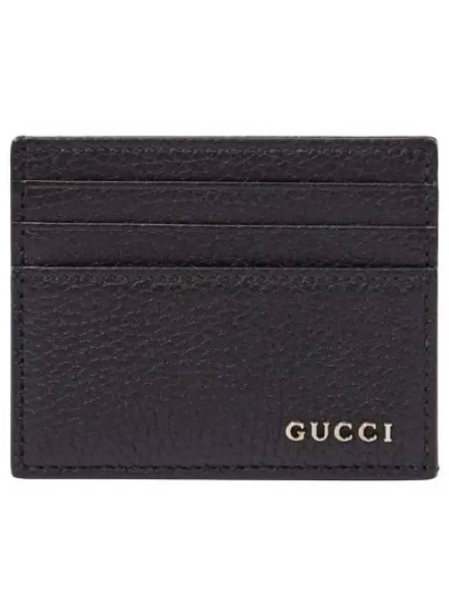 Logo Leather Card Walle Black - GUCCI - BALAAN 2