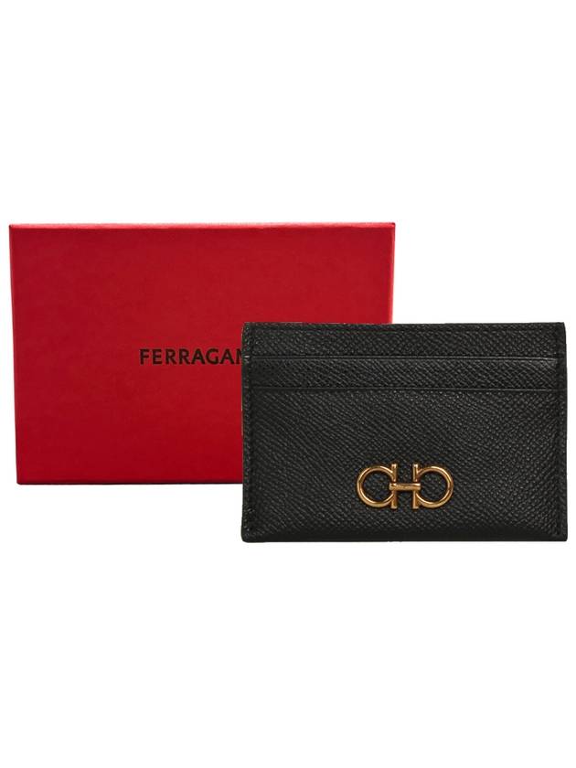 Gancini Card Wallet Black - SALVATORE FERRAGAMO - BALAAN 6