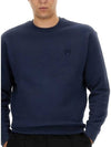 Bold Fox Head Cotton Sweatshirt Ink Blue - MAISON KITSUNE - BALAAN 3