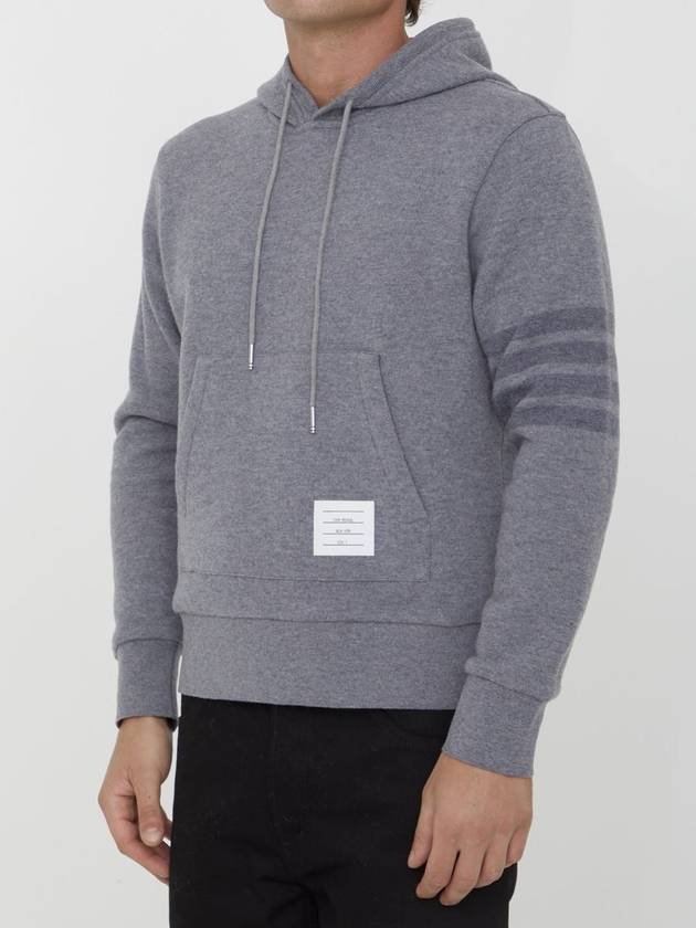 4 Bar Stripe Hoodie Grey - THOM BROWNE - BALAAN 3