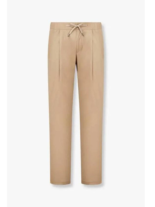 Men s Easy Cotton String Pants Camel - HERNO - BALAAN 1