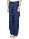 Poplin Pajamas Organic Cotton Straight Pants Blue Hour - TEKLA - BALAAN 3