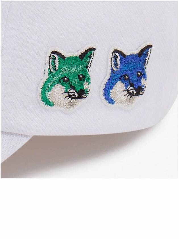 Double Fox Head Patch Ball Cap White - MAISON KITSUNE - BALAAN 7