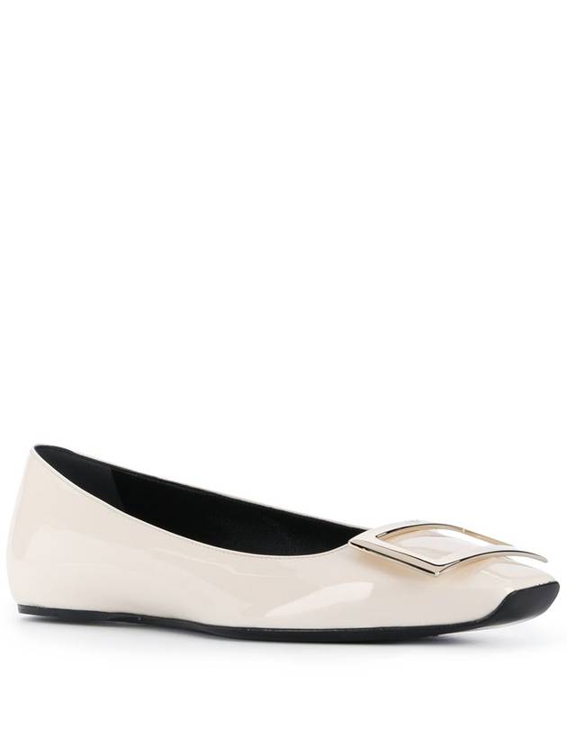 Trompette Metal Buckle Ballerina White - ROGER VIVIER - BALAAN 5