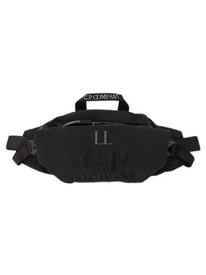 Plain Paper Touch Logo Waist Belt Bag Black - CP COMPANY - BALAAN 2