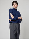 Slit Sleeve Top Dark Blue - ATHPLATFORM - BALAAN 1