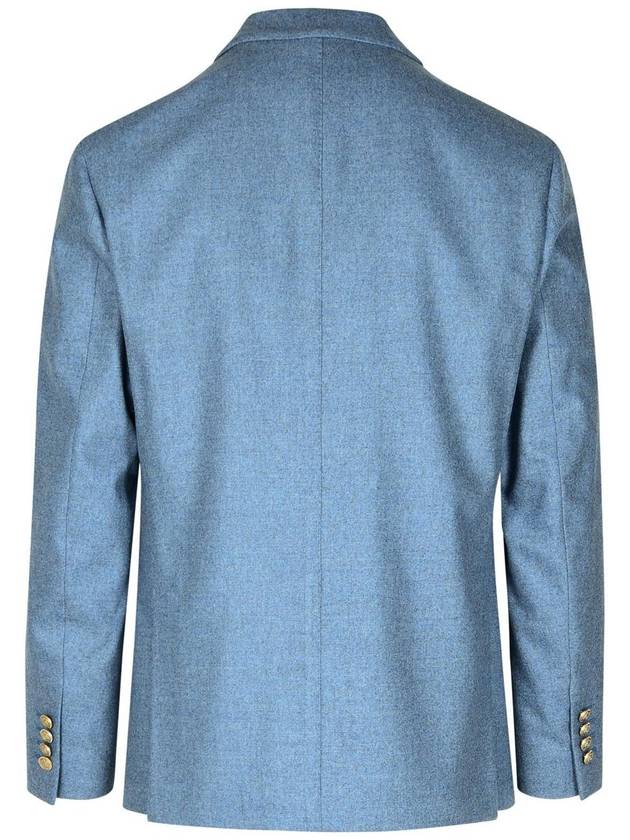 Eleventy Light Blue Wool And Cashmere Blend Blazer - ELEVENTY MILANO - BALAAN 3