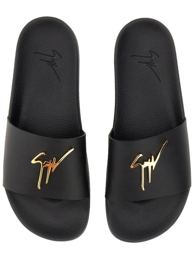 Giuseppe Zanotti Brett Slide Sandal With Logo - GIUSEPPE ZANOTTI - BALAAN 5