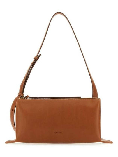 Empire Small Deboss Logo Leather Shoulder Bag Tan - JIL SANDER - BALAAN 2