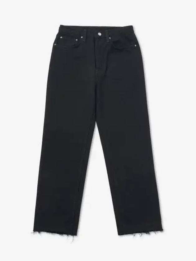 Low Cut Crop Straight Jeans Black - TOTEME - BALAAN 2