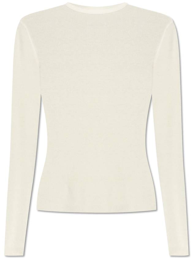 Lisa Yang Ribbed Top Vivian, Women's, Cream - LISA YANG - BALAAN 1