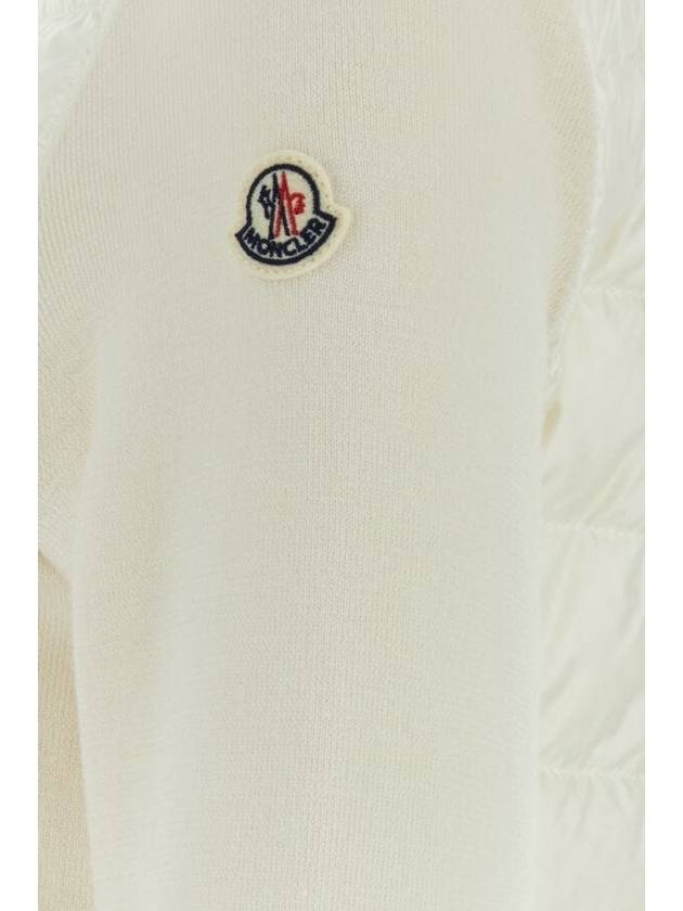 Patch logo padded cardigan jacket white 9b00014 m1131 030 - MONCLER - BALAAN 8