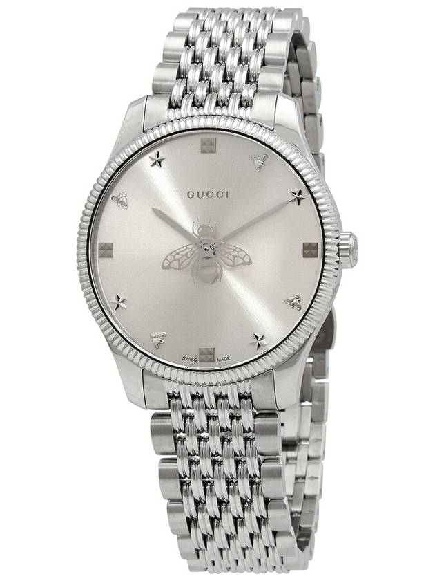 Quartz Bee Metal Watch Silver - GUCCI - BALAAN 2