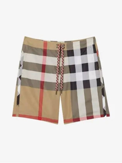 Check Swim Shorts Archive Beige - BURBERRY - BALAAN 2