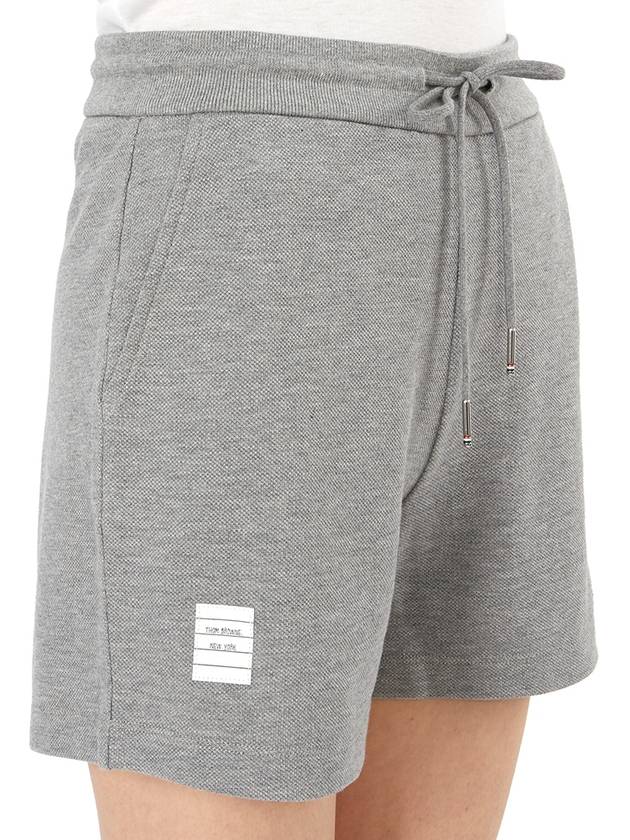 Logo Patch Shorts Light Grey - THOM BROWNE - BALAAN 10