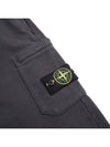 Waffen Patch Cotton Fleece Track Pants Charcoal - STONE ISLAND - BALAAN 4