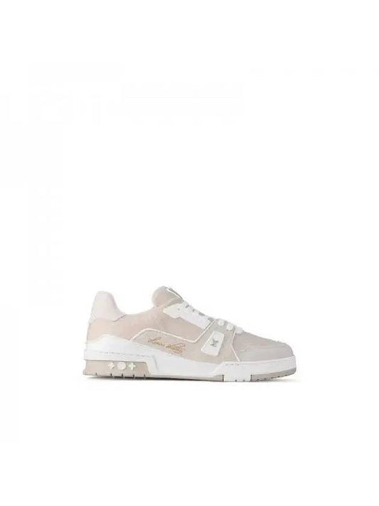 LV Trainer Sneakers Beige 1AC68B - LOUIS VUITTON - BALAAN 1