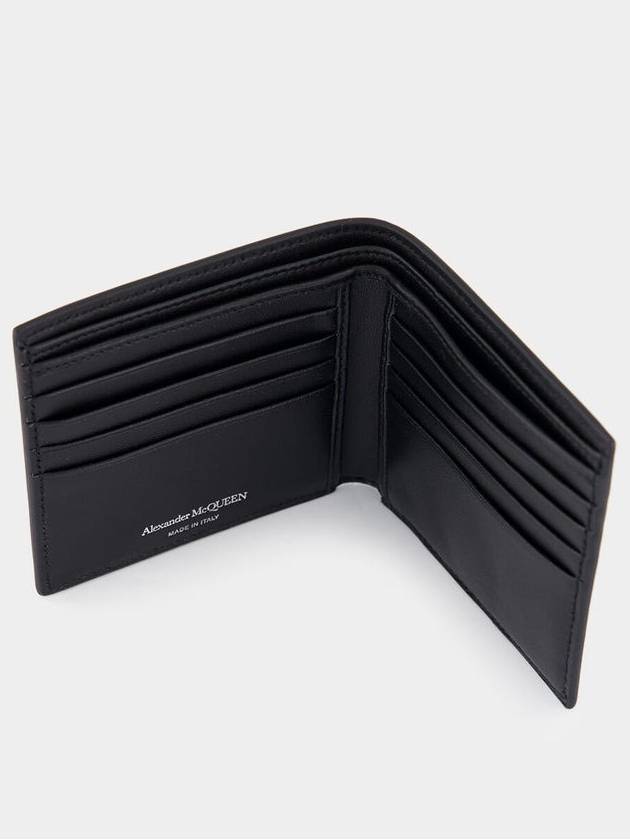 H71 6021371aath 1072 Men s Card Wallet Half Medium Long Logo MAN BLACK WALLETS CARDHOLDERS - ALEXANDER MCQUEEN - BALAAN 4