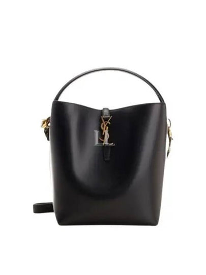 Le 37 Leather Bucket Bag Black - SAINT LAURENT - BALAAN 2