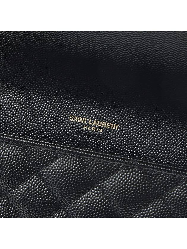 Matelasse Gold Logo Strap Clutch Bag Black - SAINT LAURENT - BALAAN 10