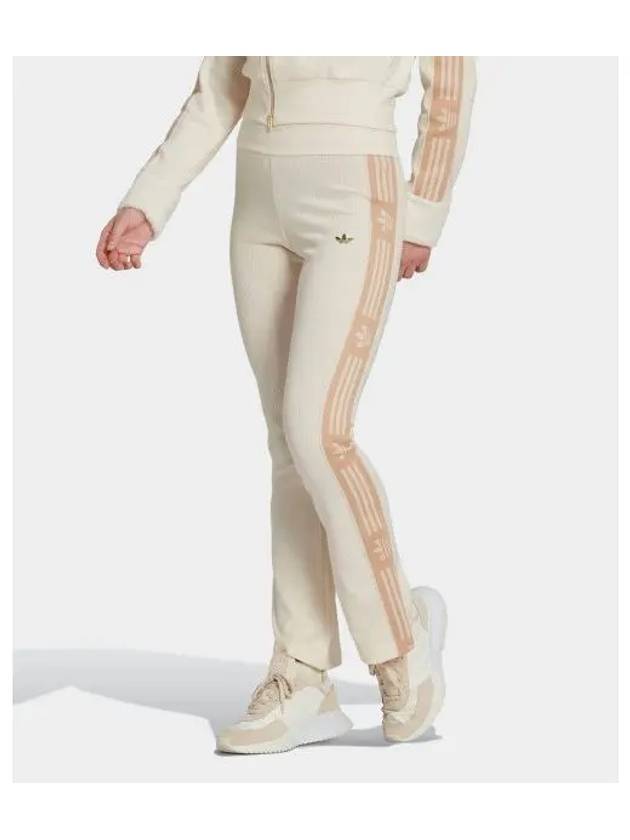 Ski Chic Flared Rib Leggings Wonder White - ADIDAS - BALAAN 2