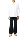 4 Bar Stripe Long Sleeve Shirt White - THOM BROWNE - BALAAN 2