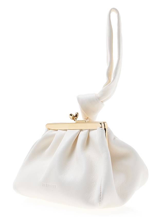 Goji Leather Pouch Bag White - JIL SANDER - BALAAN 3