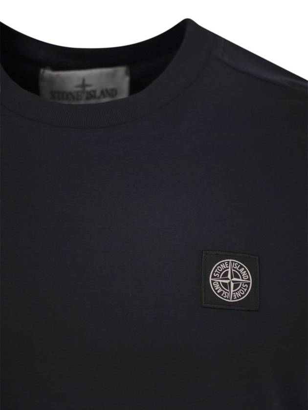 Short-sleeved T-shirt with Compass logo patch - STONE ISLAND - BALAAN 4