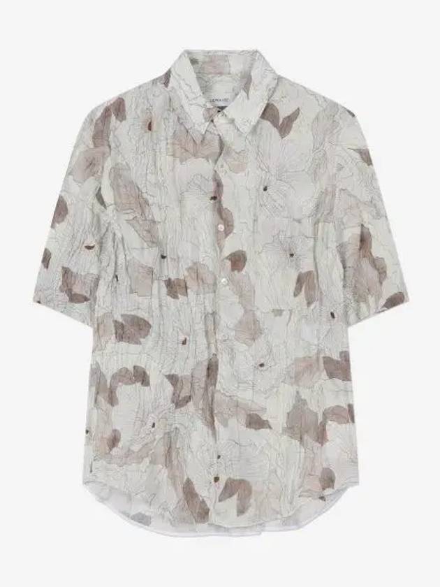 Women's Regular Silk Short Sleeve Shirt Ecru - LEMAIRE - BALAAN 1