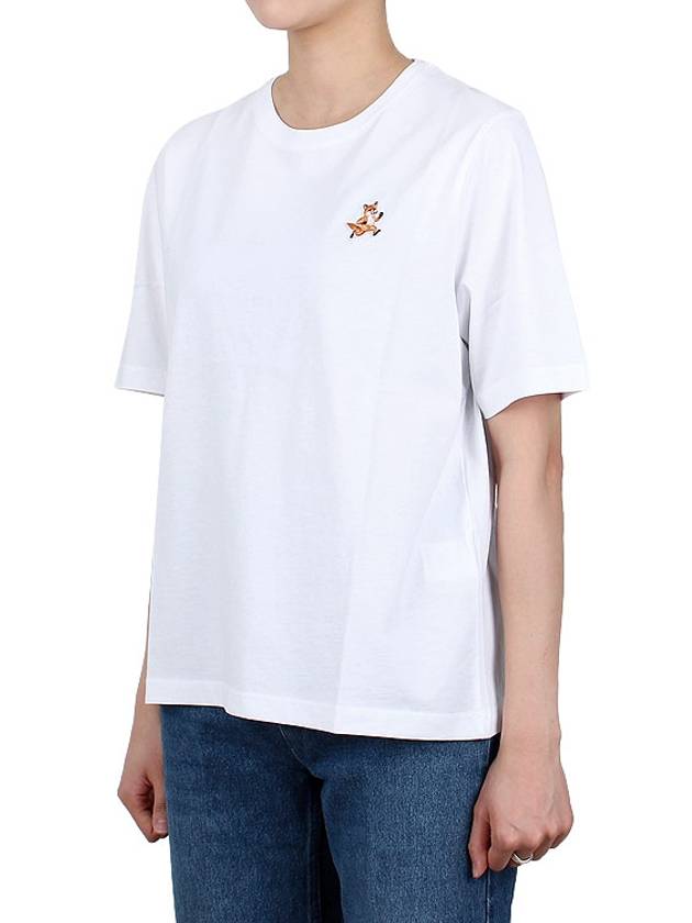 Speedy Fox Patch Comfort Short Sleeve T Shirt White - MAISON KITSUNE - BALAAN 4