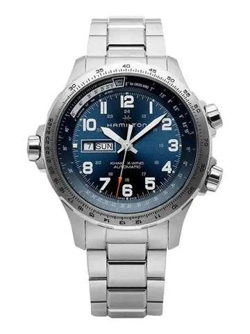 Khaki Aviation Xwind Day Date 45MM Metal Watch Silver - HAMILTON - BALAAN 1