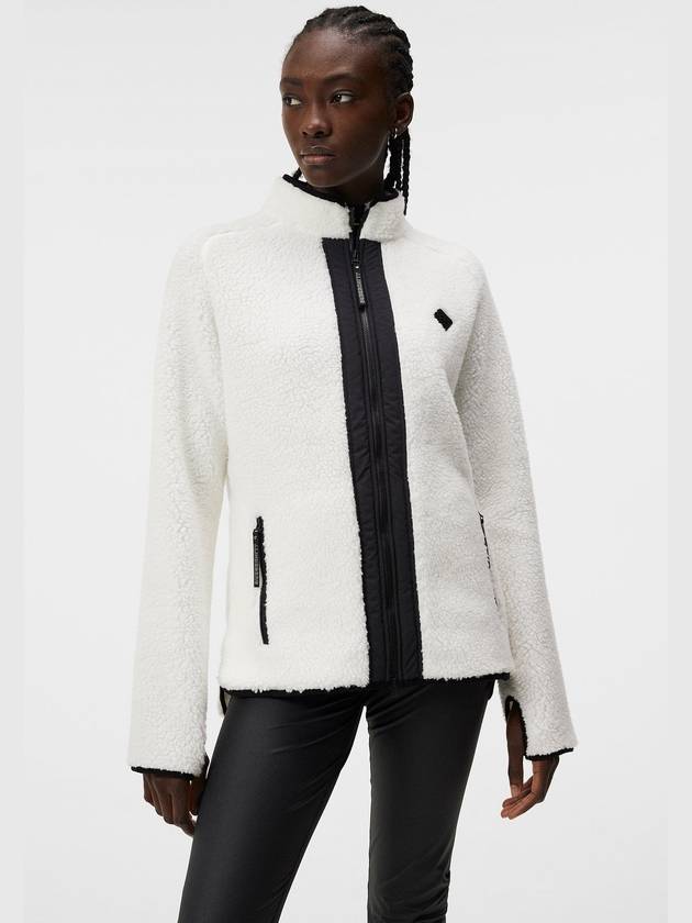 Juniper Pile Mid Layer Shearling Jacket White - J.LINDEBERG - BALAAN 4