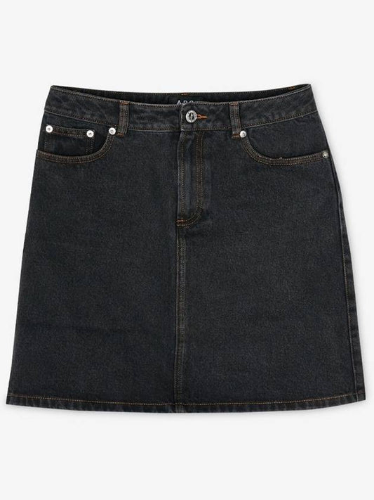 Women's Standard Denim A-Line Skirt Black - A.P.C. - BALAAN 2