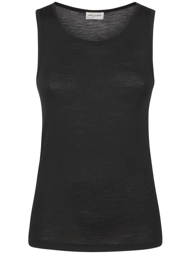 Women s Crew Neck Sleeveless Black - SAINT LAURENT - BALAAN 2