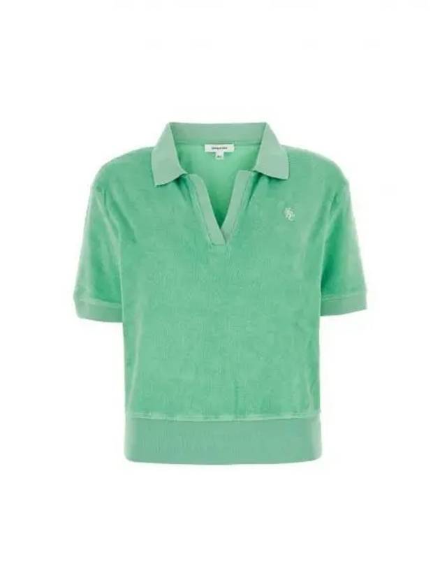 Cotton Polo Shirt Washed Kelly Green - SPORTY & RICH - BALAAN 2