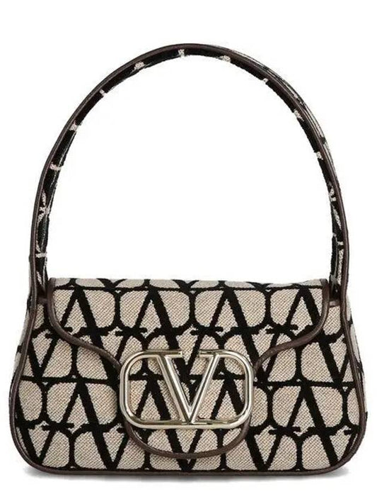 V Monogram Shoulder Bag Beige - VALENTINO - BALAAN 2