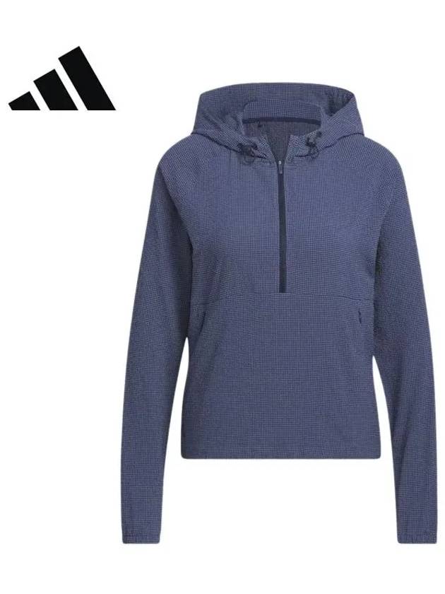 HS8971 Women’s seersucker quarter zip hoodie shirt - ADIDAS GOLF - BALAAN 1