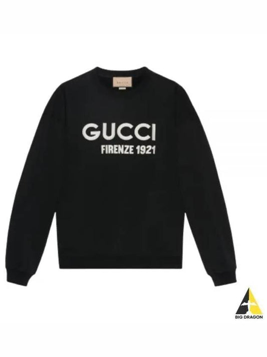 Logo Cotton Sweatshirt Black - GUCCI - BALAAN 2