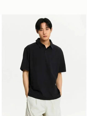 NBNFE32633 UNI FROZEN polo tee BLACK - NEW BALANCE - BALAAN 1