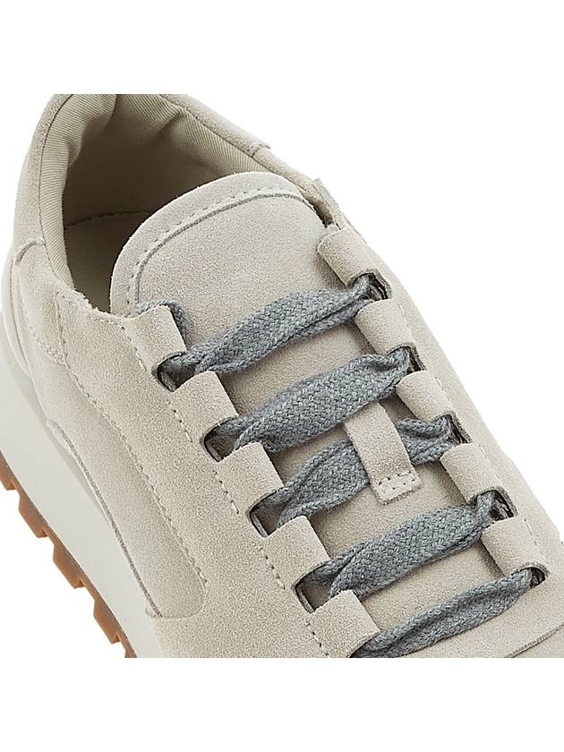 Women's Suede Low Top Sneakers Beige - BRUNELLO CUCINELLI - BALAAN 9