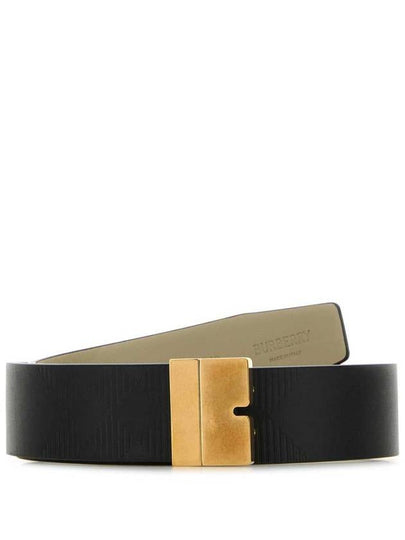 engraved logo reversible leather belt - BURBERRY - BALAAN 2