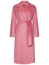 CLES Belted Wool Coat Pink 2426016021 070 - MAX MARA - BALAAN 1