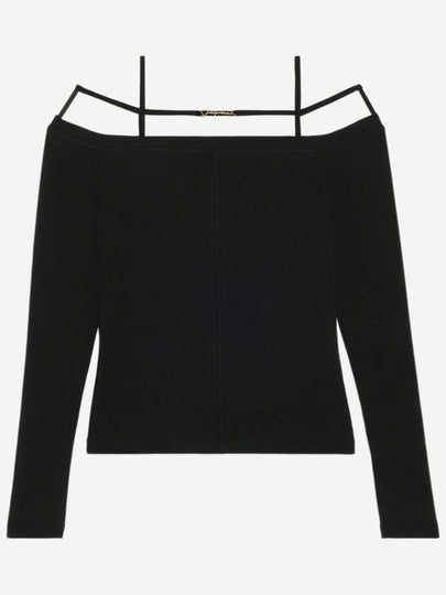 Women's Sierra Signature Long Sleeve T-Shirt Black - JACQUEMUS - BALAAN 2