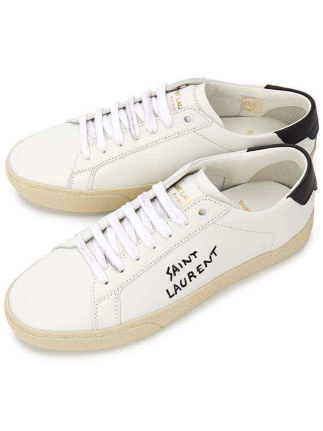 Court Classic Black Tab Low Top Sneakers White - SAINT LAURENT - BALAAN 2