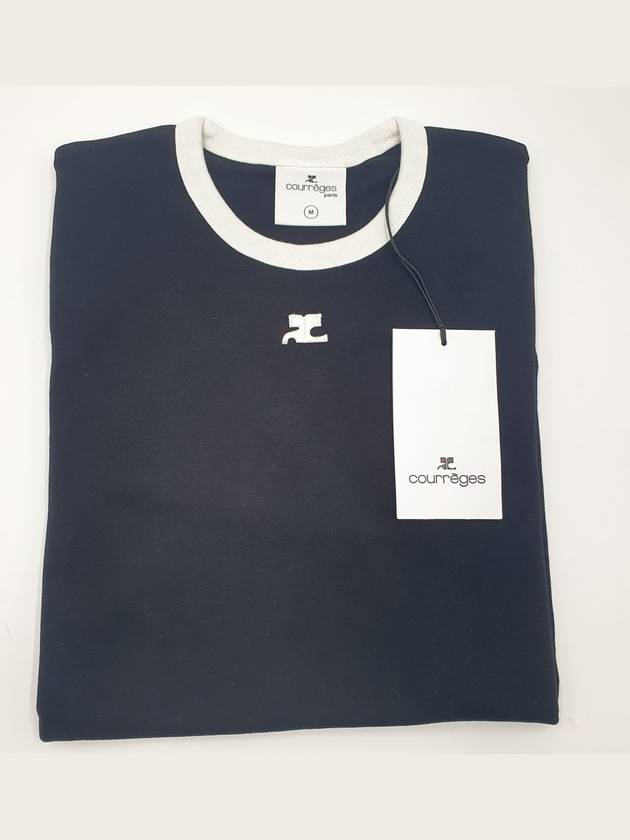 Bumpy Contrast Re-Edition Short Sleeve T-Shirt Black - COURREGES - BALAAN 5