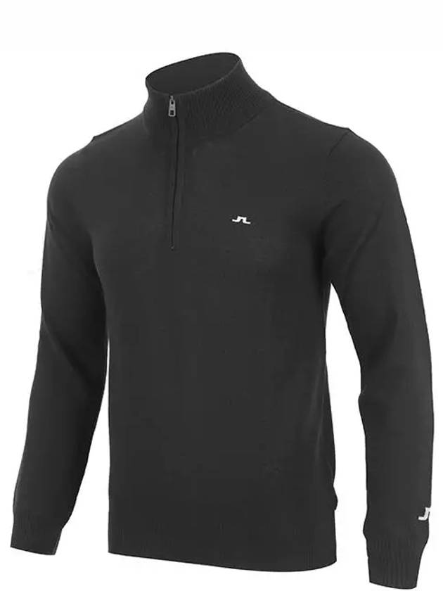 Kian Half Zip-Up Knit Top Black - J.LINDEBERG - BALAAN 3