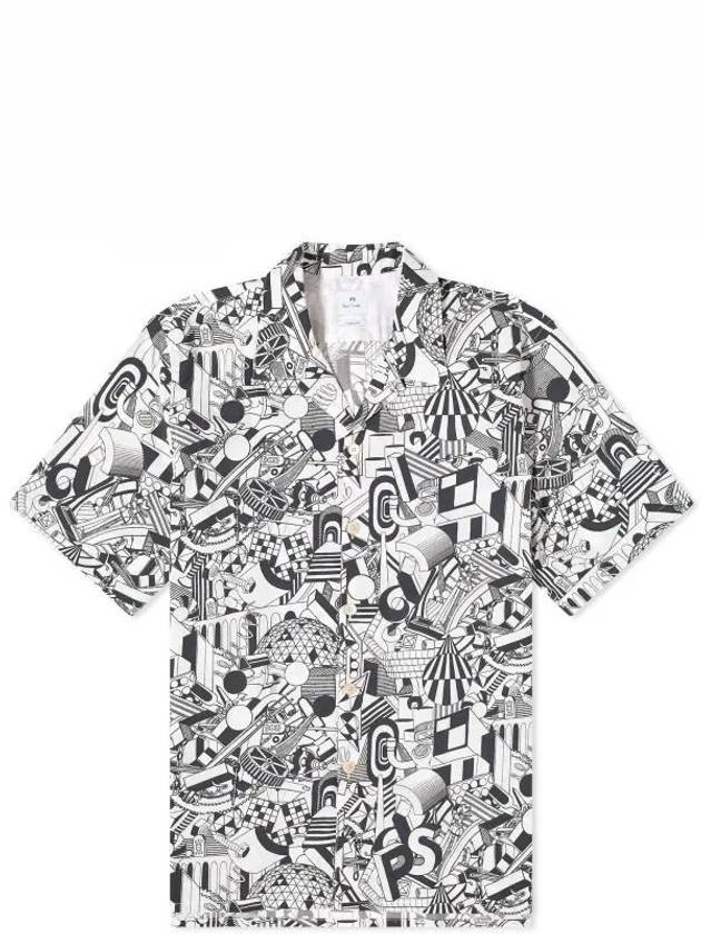 Jack World Vacation Print Short Sleeve Shirt White - PAUL SMITH - BALAAN 2