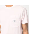 Wappen Logo Patch Pocket Short Sleeve T-Shirt Light Pink - STONE ISLAND - BALAAN 4