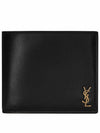 Tiny Monogram Half Wallet Black Gold - SAINT LAURENT - BALAAN 2