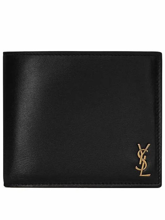 Tiny Monogram Half Wallet Black Gold - SAINT LAURENT - BALAAN 2